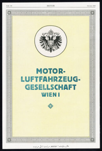 Antique Print-ADVERTISING-AIRCRAFT FACTORY-UFAG-AUSTRIA-HUNGARY-GERMANY-1917