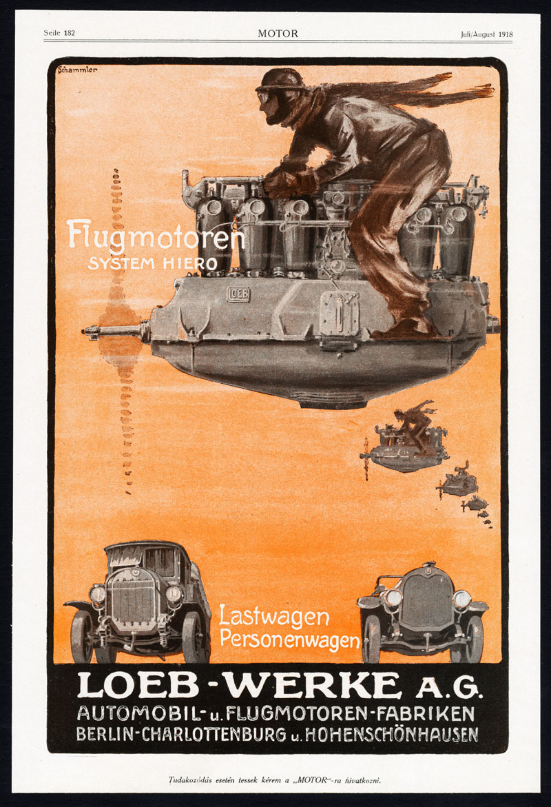 Bb14332b 416x609 Antique Print-ADVERTISING-LOEB WERKE-HOENOW-MACHINES-CAR-AIRCRAFT ENGINE-1917 - Image 2