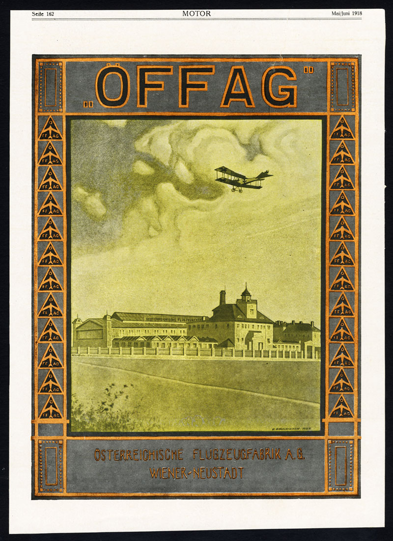 , Antique Print-ADVERTISING-OFFAG-AIRCRAFT FACTORY-AUSTRIA-VIENNA-1917, Pictura Antique Prints