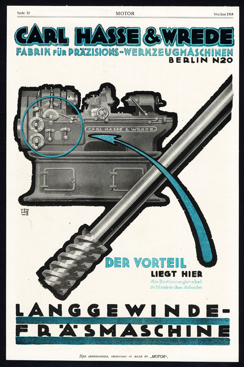 , Antique Print-ADVERTISING-SIEGEN-SOLINGEN-CAST IRON-HASSE & WREDE-GERMANY-1917, Pictura Antique Prints