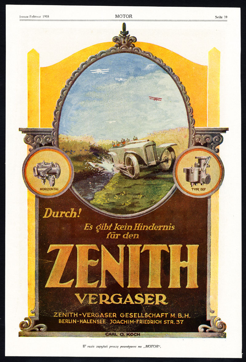 Antique Print-ADVERTISING-DAIMLER-TRUCKS-ZENITH-CARBURETOR-CAR-GERMANY-1918 - Image 2