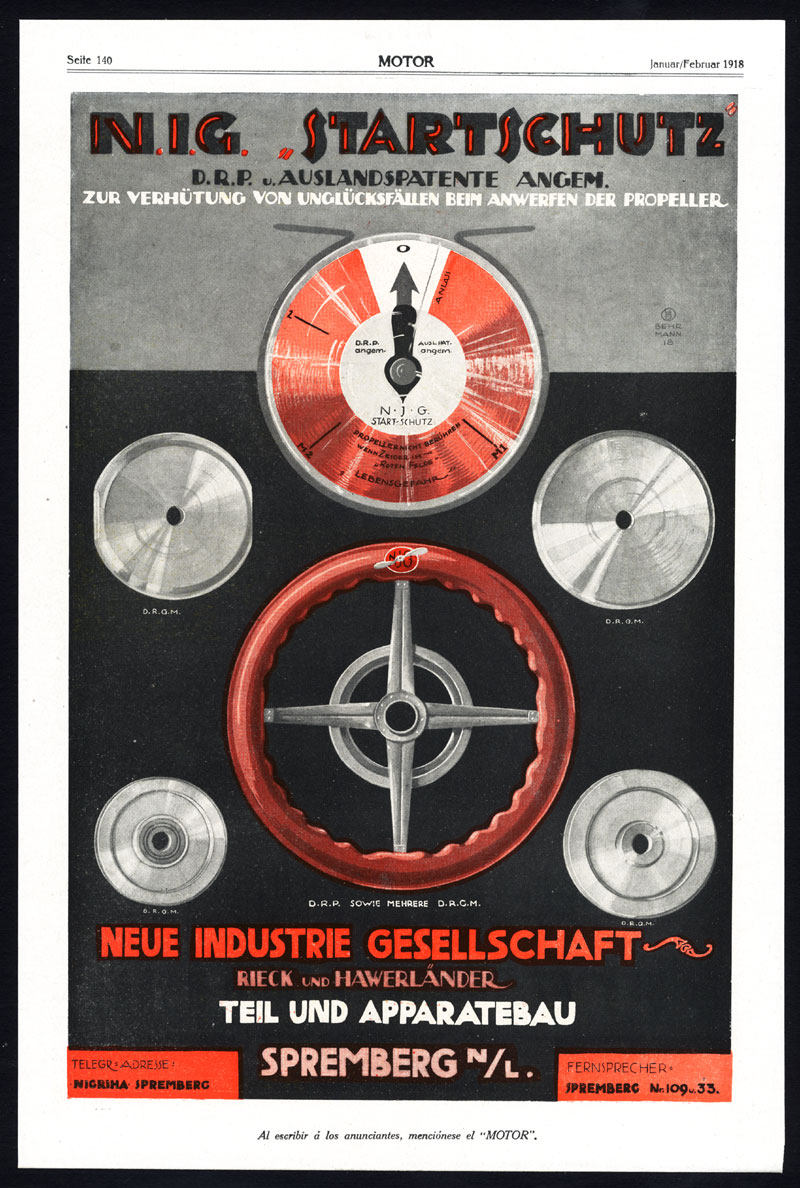 , Antique Print-ADVERTISING-MERCUR-AIRCRAFT MANUFACTURING-NIG-PROPELLER-1918, Pictura Antique Prints