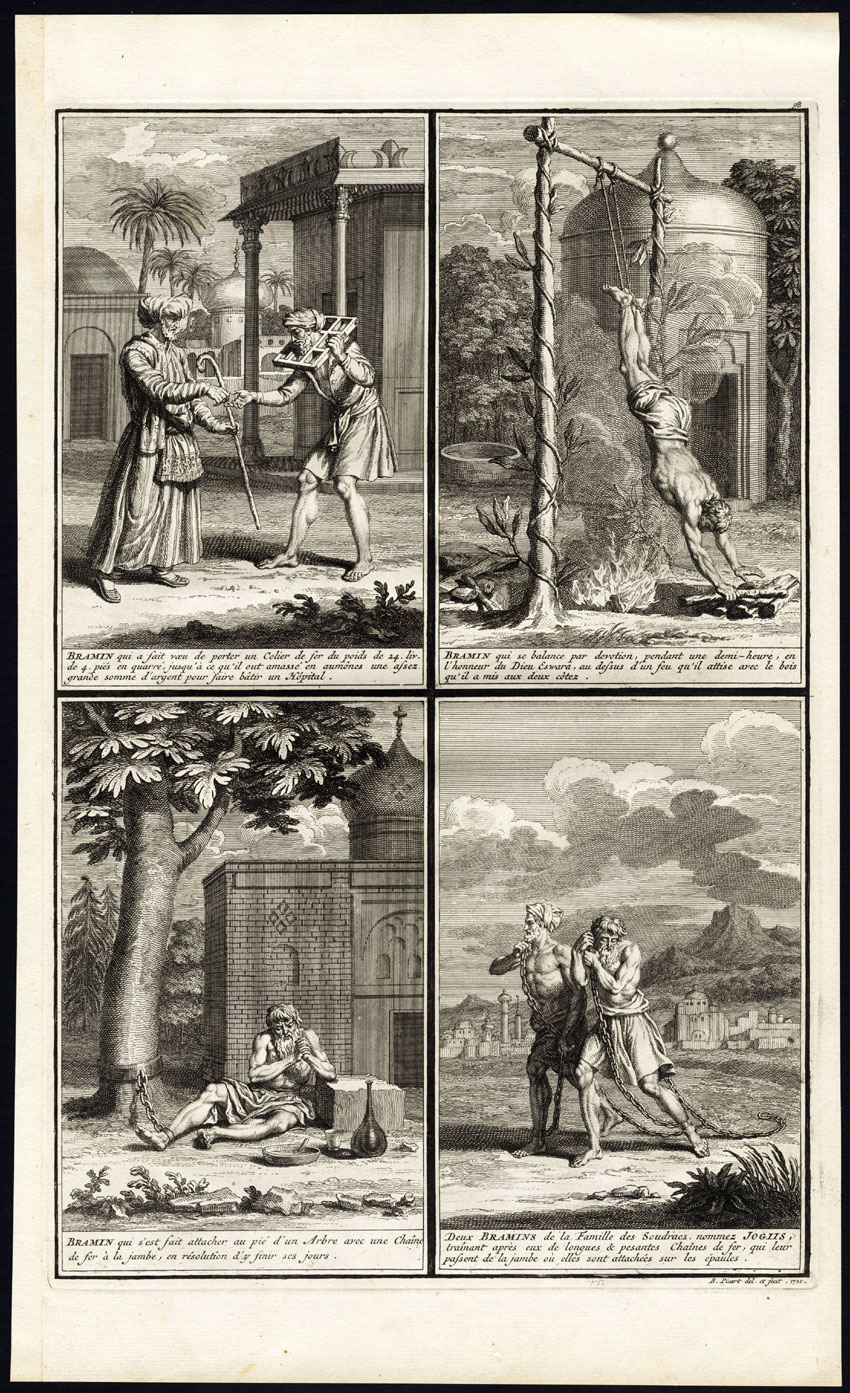 , Antique Print-INDIA-BRAHMIN-RELIGIOUS CUSTOM-YOGI-Picart-1727, Pictura Antique Prints