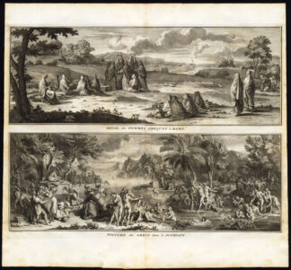 Antique Print-GREECE-BAPTISM-RAMA-RIVER JORDAN-ISRAEL-MOURNING-Picart-1727