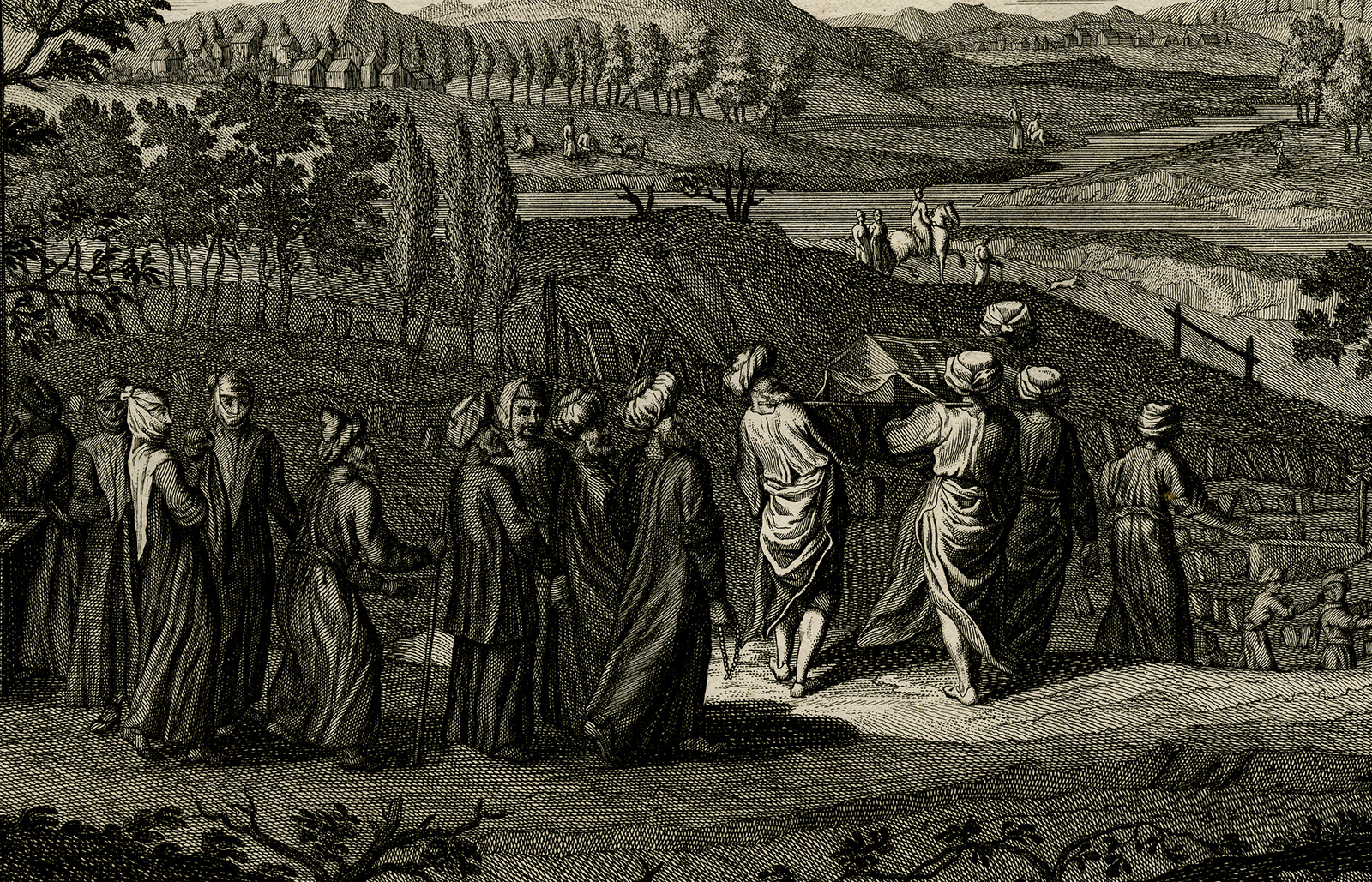 , Antique Print-TURKISH FUNERAL-CONSTANTINOPLE-ISTANBUL-TURKEY-Picart-1727, Pictura Antique Prints