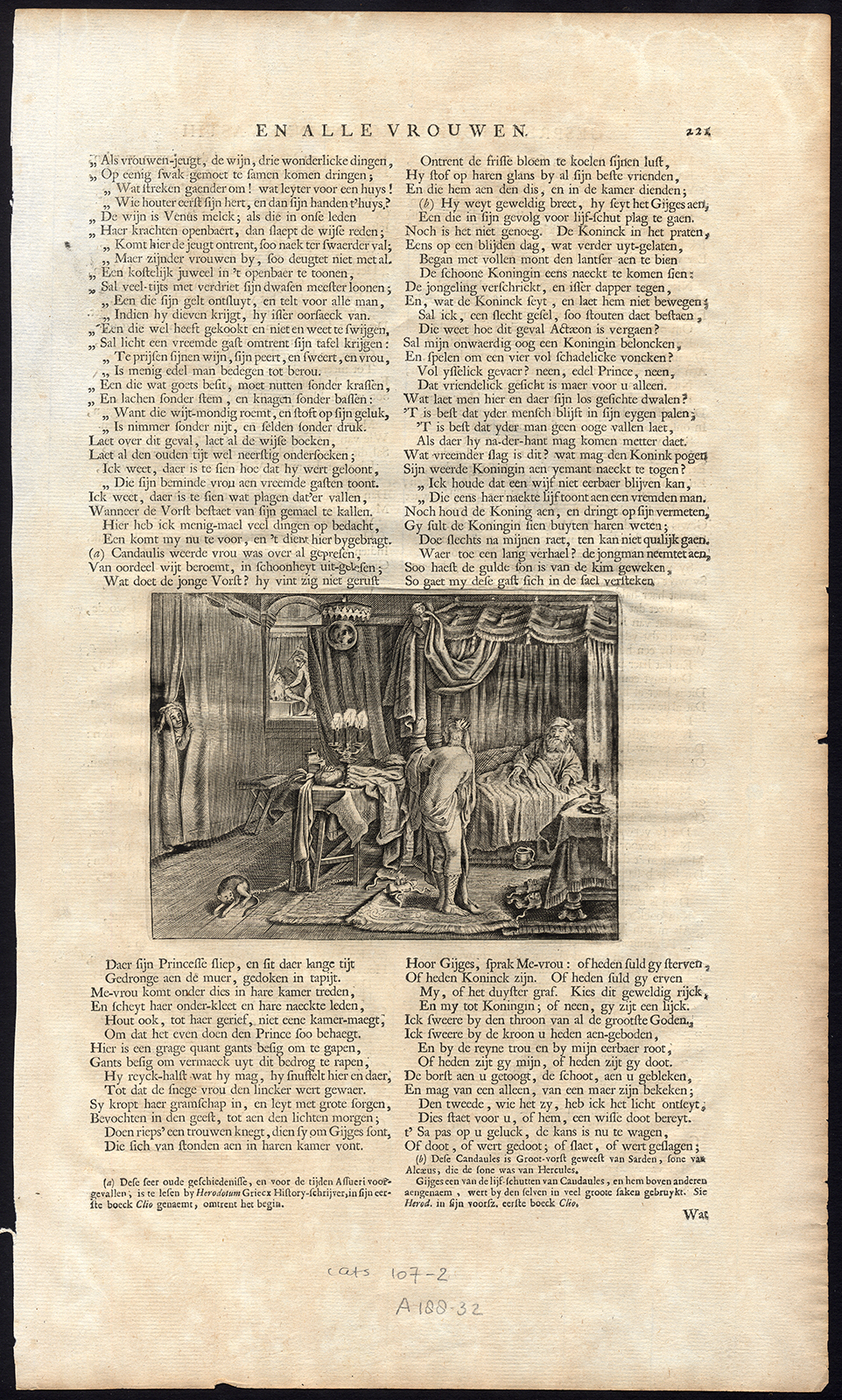 , Antique Print-VASHTI-PERSIAN QUEEN-UNDRESS-Venne-Cats-1655, Pictura Antique Prints