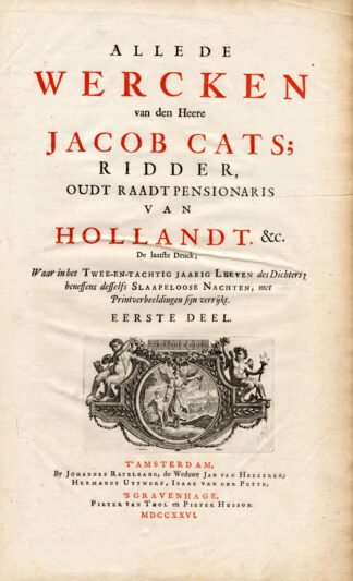 Antique Print-TITLE PAGE-Venne-Jacob Cats-1655