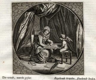 Antique Print-FALSE PRETENTIONS-Venne-Jacob Cats-1655
