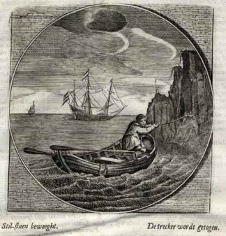 Antique Print-ROWING BOAT-SHIP-Venne-Jacob Cats-1655