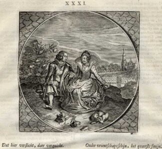 Antique Print-FRIENDSHIP-POISON-Venne-Jacob Cats-1655