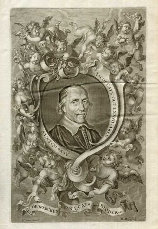 Antique Print-TITLE ENGRAVING-PORTRAIT-Jacob Cats-1726