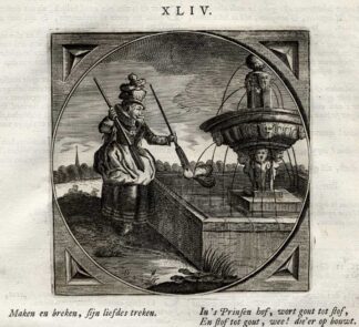 Antique Print-PROVERB-LOVE-FOUNTAIN-DODONA-J. Cats-1655