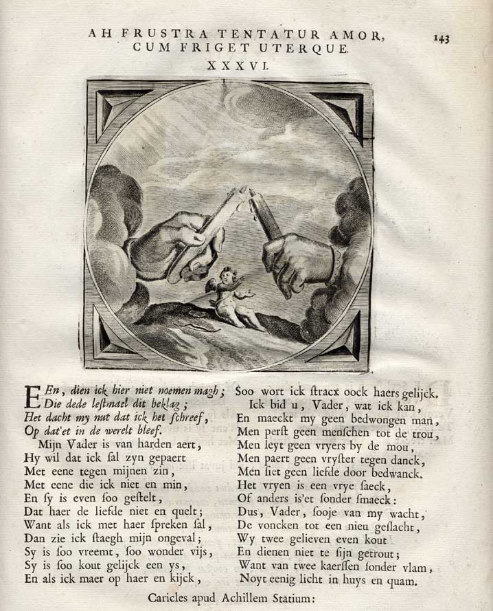 , Antique Print-CANDLE-FLAME-LOVE-CUPID-Venne-Cats-1655, Pictura Antique Prints