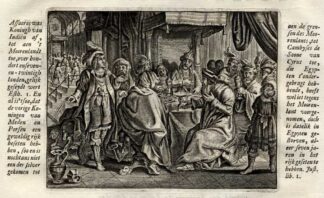 Antique Print-VASHTI-PERSIAN QUEEN-AHASUERUS-Venne-Cats-1655