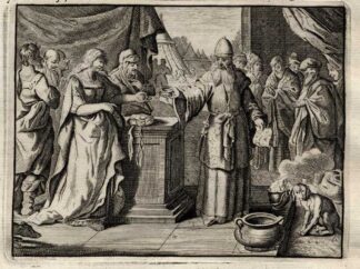 Antique Satire Print-WOMAN-SEXUAL URGE-LUST-Cats-1655