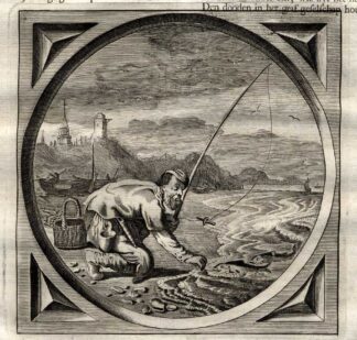 Antique Satire Print-HUSBAND-WIFE-TOGETHER-Cats-1655