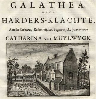 Antique Satire Print-GALATEA-SHEPHERD-MANSION-Cats-1655