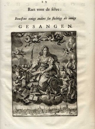 Antique Satire Print-DORDRECHT-NETHERLANDS-Cats-1655