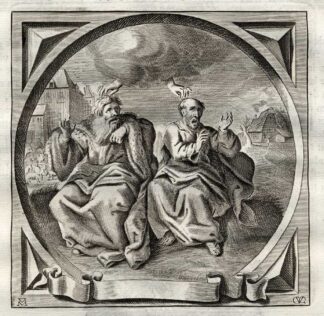 Antique Emblem-Satire-Proverb Print-RICH VS POOR-Venne-Cats-1655