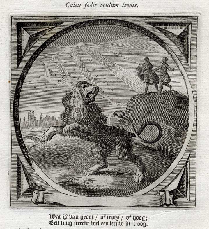 Cats20249 416x455 Antique Satire Print-BIG-SMALL-RESPECT-LION-Cats-1655