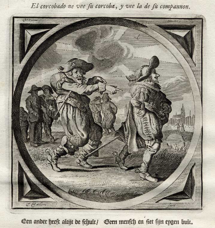 , Antique Satire Print-GUILT-SHORTCOMINGS-HUMP-Cats-1655, Pictura Antique Prints