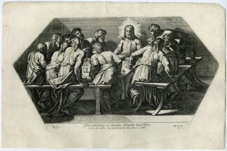 Antique Print-LAST SUPPER-CHRIST-JESUS-DISCIPLES-Chapron-1649