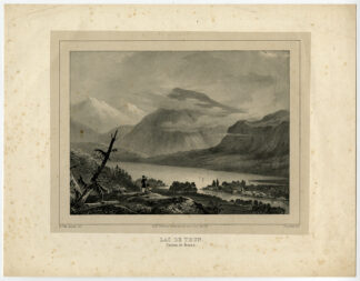 Antique Print-LAKE-THUN-SWITZERLAND-Van Assche-Lauters-ca. 1860