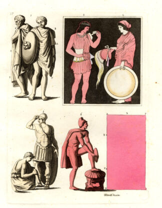 Antique Print-GRECO-ROMAN-COSTUME-ART-Ferrario-1827