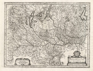 Antique Map-ITALY-MILAN-MILANO-Hondius-Janssonius-1636