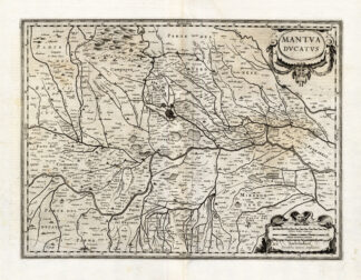 Antique Map-ITALY-MANTUA-Hondius-Janssonius-1636