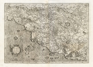 Antique Map-ITALY-TUSCANY-Mercator-Hondius-1636