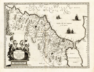 Antique Map-MOROCCO-FEZ-Hondius-Janssonius-1636