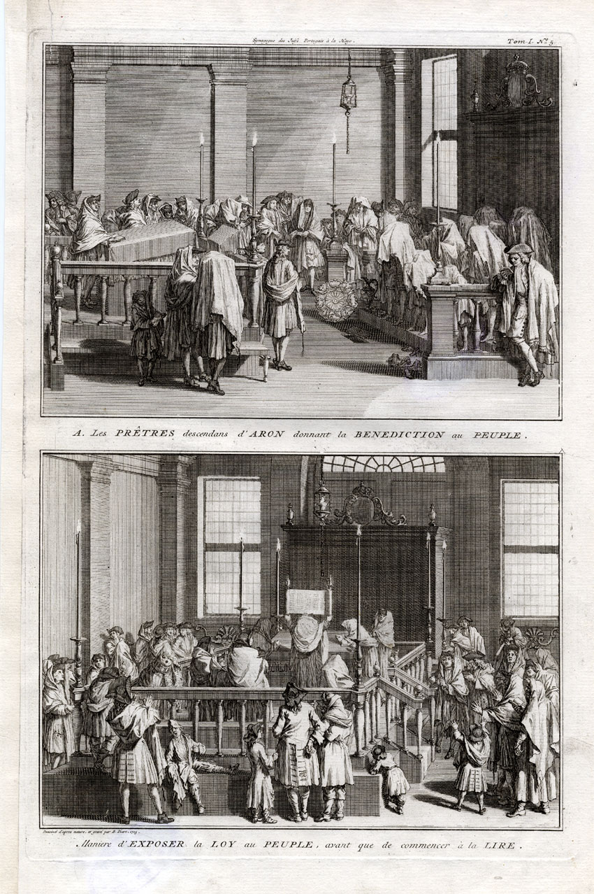 , Antique Print-JEWS-JUIDAISM-BENEDICTION-Picart-1727, Pictura Antique Prints
