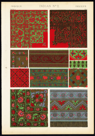 Antique Print-DECORATION-MOTIFS-TILES-INDIAN NO. 2-INDIA-Owen Jones-1856