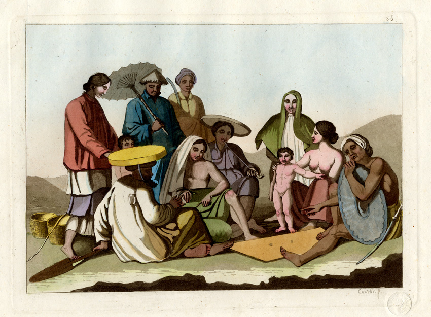 , Antique Print-INDIGENOUS-ASIA-COSTUME-Ferrario-1827, Pictura Antique Prints