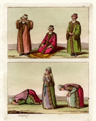 Antique Print-COSTUME-RELIGION-ARAB-MECCA-Ferrario-1827