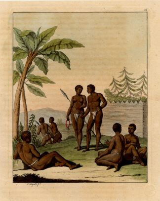 Antique Print-COSTUME-WEAPONRY-AFRICA-Ferrario-1827