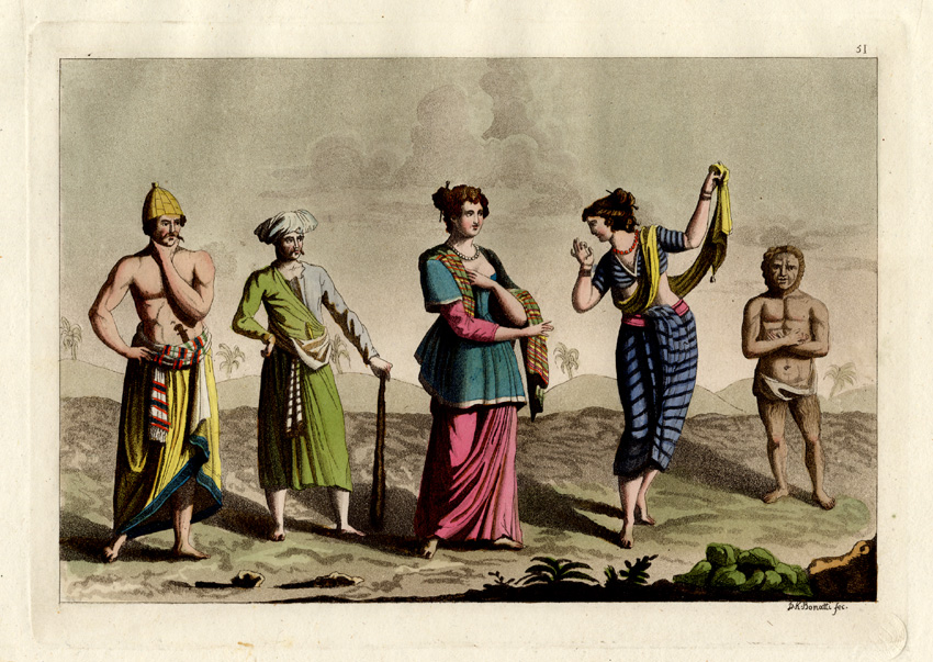 , Antique Print-JAVA-INDONESIA-COSTUME-ASIA-Ferrario-1827, Pictura Antique Prints