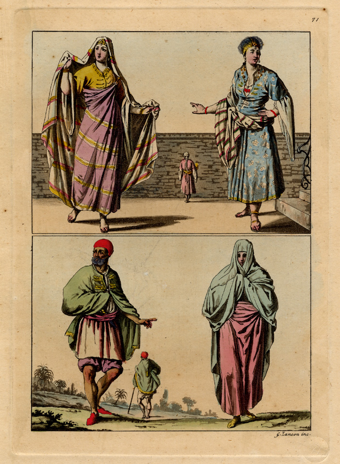 , Antique Print-COSTUME-MAROCCO-AFRICA-Ferrario-1827, Pictura Antique Prints