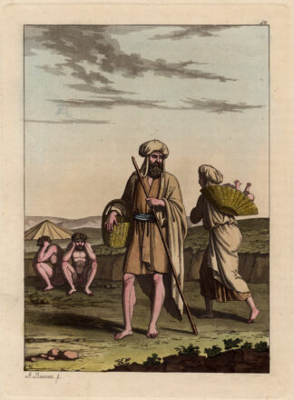 Antique Print-COSTUME-BEDOUIN-ARAB-Ferrario-1827