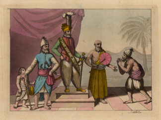 Antique Print-COSTUME-WEAPONS-MIDDLE EAST-Ferrario-1827