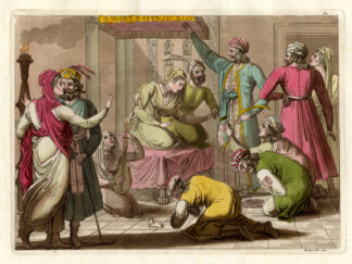 Antique Print-INDIA-WEDDING-COSTUME-CITAR-Ferrario-1827