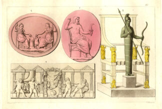 Antique Print-GRECO-ROMAN ART-STATUES-Ferrario-1827