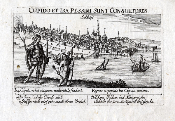 , Antique Print-SLUIS-NETHERLANDS-CUPIDO-Meisner-1626, Pictura Antique Prints