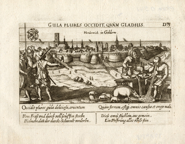 Ebm0541 416x324 Antique Print-HARDERWIJK-NETHERLANDS-Meisner-1678