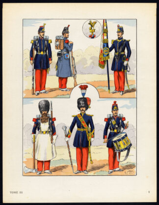 Antique Print-MILITARY-FRANCE-IMPERIAL GUARD-2ND REPUBLIC-SOLDIERS-1-Large-1965