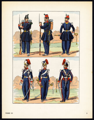 Antique Print-MILITARY-FRANCE-IMPERIAL GUARD-2ND REPUBLIC-SOLDIERS-3-Large-1965