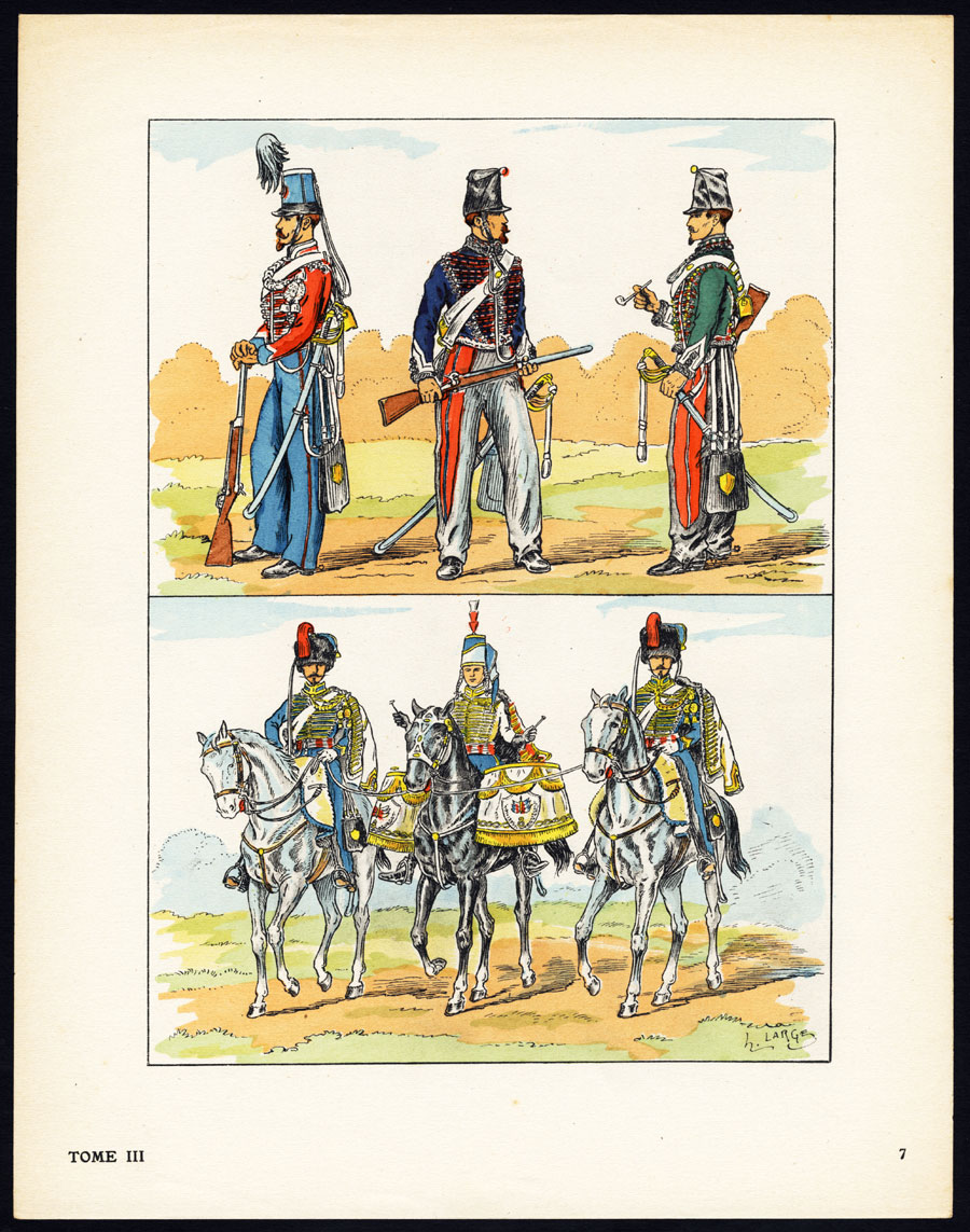 , Antique Print-MILITARY-FRANCE-IMPERIAL GUARD-2ND REPUBLIC-CAVALRY-7-Large-1965, Pictura Antique Prints