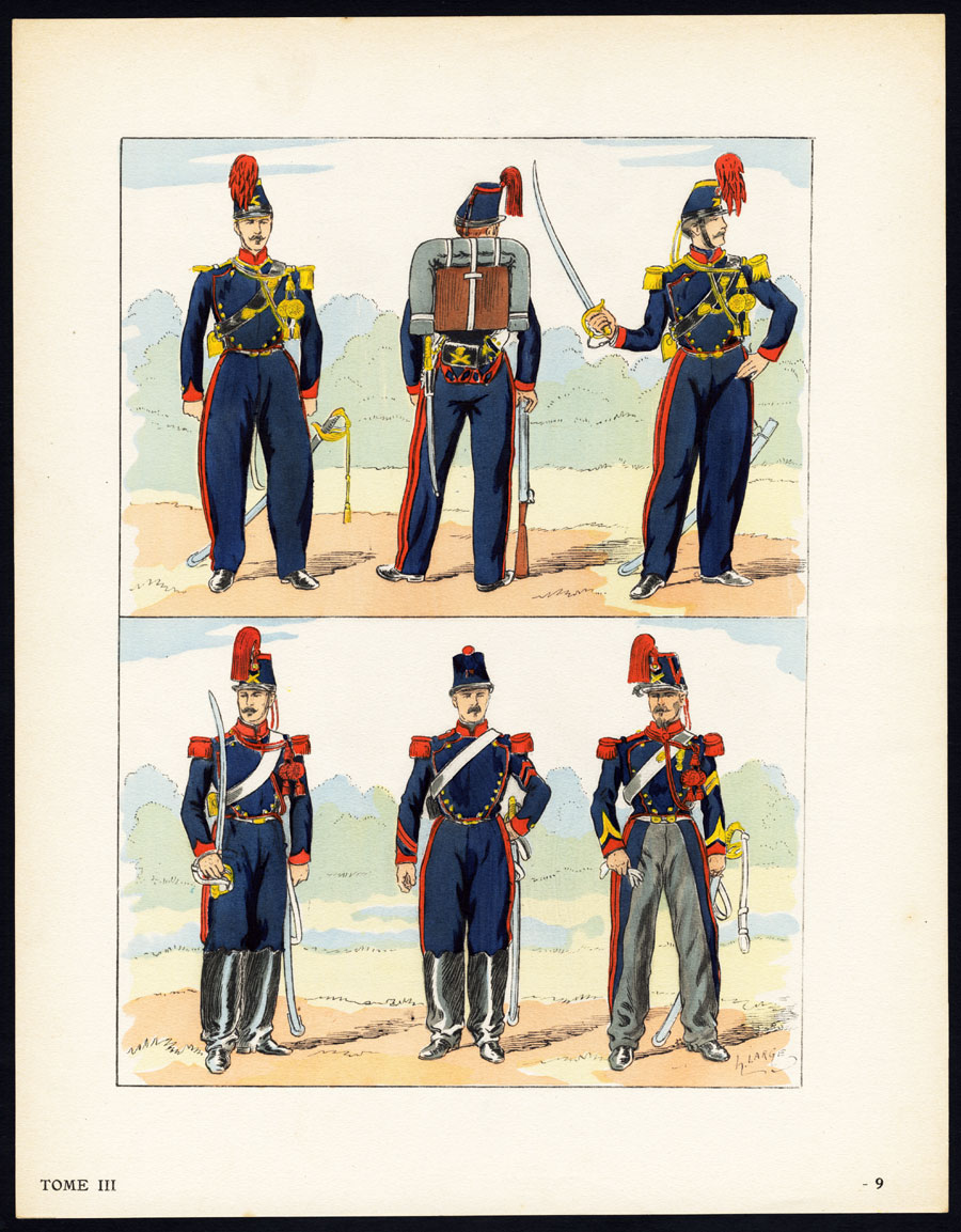 , Antique Print-MILITARY-FRANCE-IMPERIAL GUARD-2ND REPUBLIC-SOLDIERS-9-Large-1965, Pictura Antique Prints