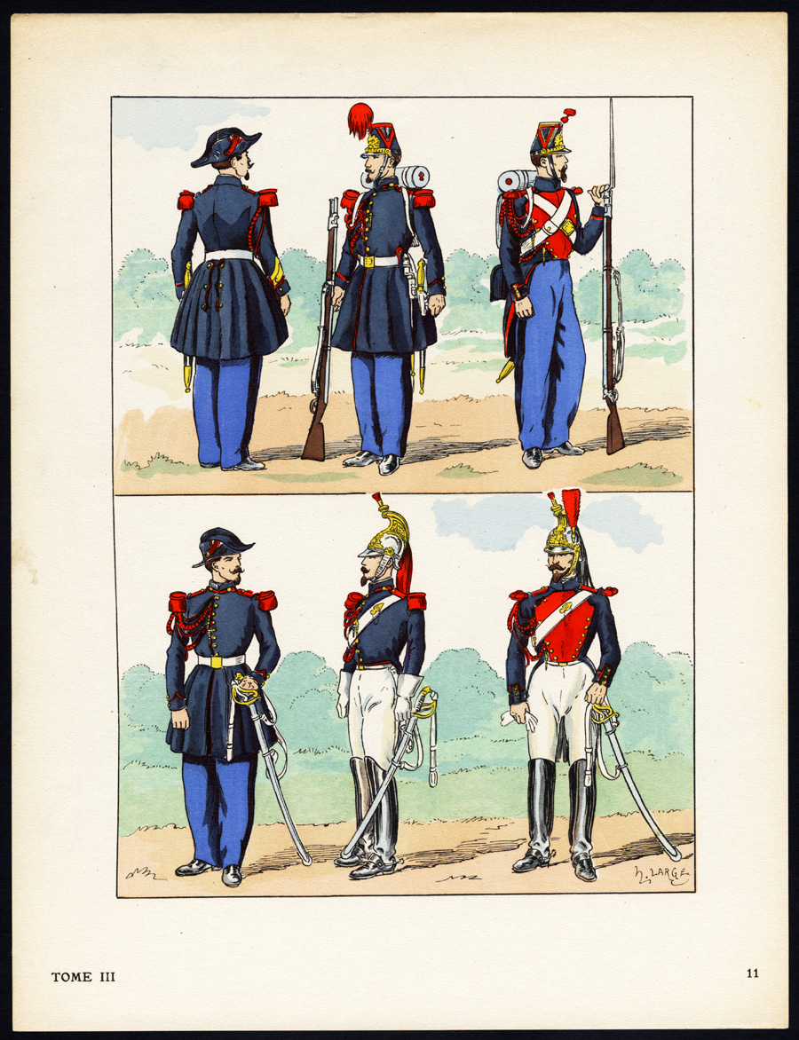 , Antique Print-MILITARY-FRANCE-IMPERIAL GUARD-2ND REPUBLIC-SOLDIERS-11-Large-1965, Pictura Antique Prints